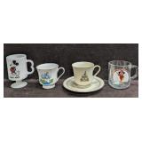 Vintage Disney Mickey Mouse Mugs Coffee Cup And Sa