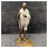 Mahatma Gandhi Bronze Sculpture J. Baliker Statue