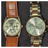 Two Men's Van Heusen Stainless Steel Wrist Watches