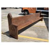 Large Vintage Wooden Church Pew