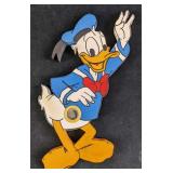 Hand Made Wooden Waving Donald Duck Sign