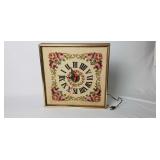 Floral Needlepoint Clock Framed