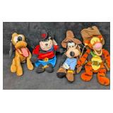 Disney Characters Frontierland Bean Bags With Rare