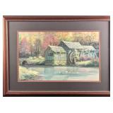 Framed Arnold Mcdowell River Mill Hidden Angel Art
