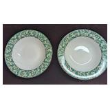 2 Retired Sango Pavilion China Large Rim Soup Bowl