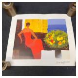 Emile Bellet Interieur Seriolithograph Signed