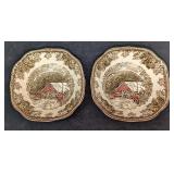 2 Retired Friendly Village Cereal Bowls JB B