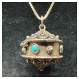 Etruscan Revival Style Sterling Silver Filigree Gr