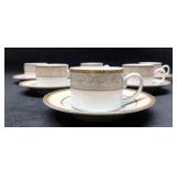 12pc Porcelain Demitasse Set - 6 Cups & 6 Saucers