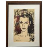 Framed Vivien Leigh Sketch Print
