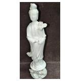 Porcelain Asian Statue White Porcelain Goddess Sta