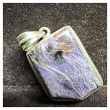 Sterling Silver Charoite Purple Gemstone Pendant D