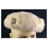 Vintage Rabbit Fur Hat Beret
