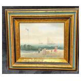 Alain Bonnec Original Oil On Canvas Racing Boats
