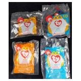 Four McDonalds Ty Teenie Beanie Babies B