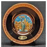 NY Skyline 24KT Gold Edged Chokin Plate