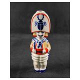 Sargadelos Hand Painted Porcelain Bottle Vase