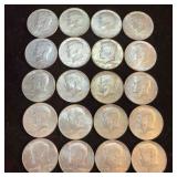 Twenty 20 Kennedy Half Dollars 1967 1968 10 Ten Do