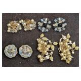 Vintage Unmarked Faux Pearl Rhinestone AB Crystals