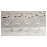 4 German Crystal Clear Industries Wine Glasses