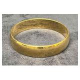 Vintage Signed Monet Chunky Gold Tone Bangle Brace
