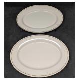 2 Retired China Pearl  Luxury 14' Oval Serving Pla