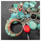 Southwestern Style Turquoise Red Jasper Black Onyx