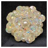Signed Vintage Vendome  Iridescent Brooch