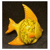 Signed Vintage Enamel Fish Brooch Original By Robe
