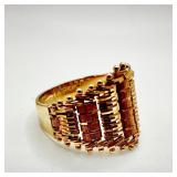 14k Gold Half Chain Ring C