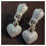 Judith Ripka Sterling Cubic Zirconia Sterling Hear