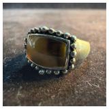 Tigers Eye Gemstone Sterling Silver Ring Thailand