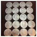Twenty 20 Kennedy Half Dollars 1976-1990 10 Ten Do