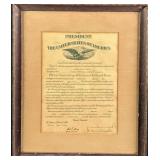 Signed Original 1922 US Army Officer Reserve Corps