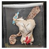 Framed Women's Chest Mixed Media Collage