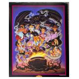 Rare Disney Villains Offset Lithograph Poster