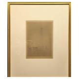 S&N Framed Gunnar Norrman Drypoint Etching Buildin
