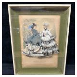 La Mode Illustree Fabric Embellished 3D Shadow Box