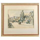 JB Framed Mario Carraro Piazza Del Carmine Print