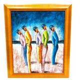 Airbrush Acrylic Copy Of  Benyamin Long's 'Five St