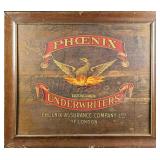 Vintage Rustic Wooden Phoenix Underwriters Sign