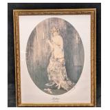 Framed Louis Icart Print Art Deco Woman Bedtime JB