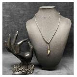 Silver Tone Necklace & Multiple Strand Beaded