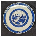 10' Vintage Wang S. Inc Blue Chinoiserie Porcelain