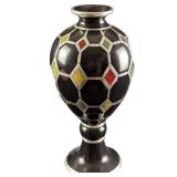 Large 20' Resin Colorful Diamond Design Vase