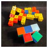 Vintage Mattel Tog'l Building Blocks Plastic Color