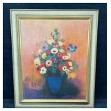 Framed Print On Wood Board Of Odilon Redon's Anemo