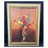 Framed Print On Wood Board Of Odilon Redon's Wild