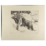 Reinhold Palenske Season's End Drypoint Print