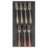 7 6' Retired Vintage BMF Silverplate Forks